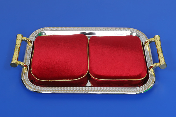 подносы для награждения с бархатной подушкой